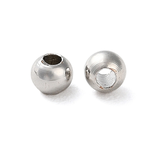 

PandaHall Rack Plating Brass Spacer Beads, Long-Lasting Plated, Lead Free & Cadmium Free, Round, Platinum, 3x2.8mm, Hole: 1mm Brass Round