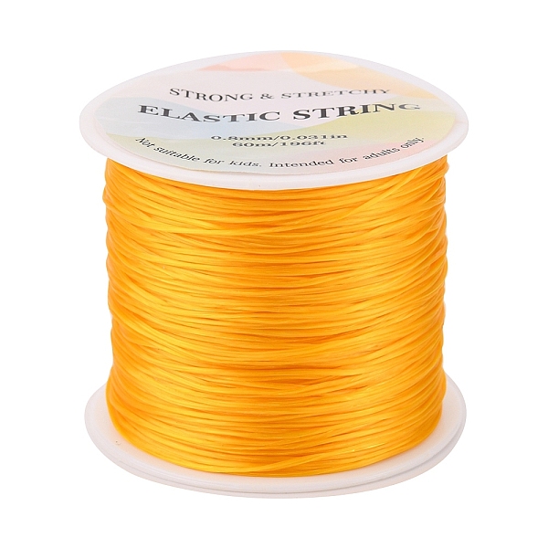 

PandaHall Flat Elastic Crystal String, Elastic Beading Thread, for Stretch Bracelet Making, Gold, 0.8mm, about 65.61 yards(60m)/roll Spandex...