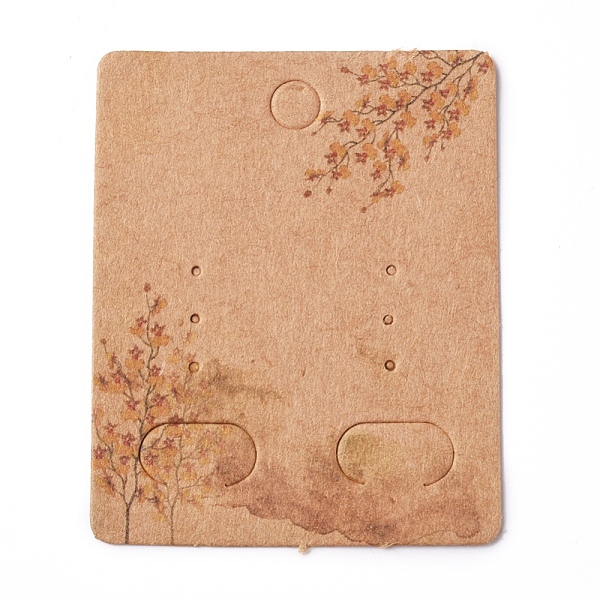 

PandaHall Paper Jewelry Display Cards, for Hanging Earring Display, Rectangle with Tree, BurlyWood, 50x40x0.3mm, Hole: 5.3mm Paper Rectangle..., Orange