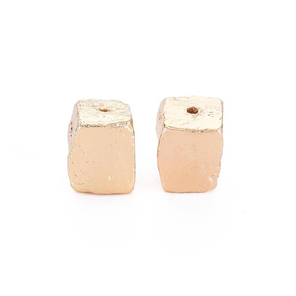 

PandaHall Brass Beads, Nickel Free, Cuboid, Real 18K Gold Plated, 13x10x10.5mm, Hole: 1.6mm Brass Cuboid