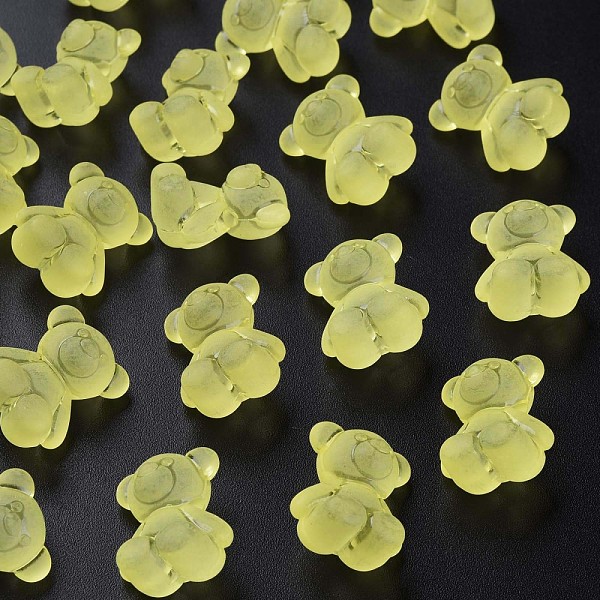 

PandaHall Transparent Acrylic Beads, Frosted, Bear, Yellow, 18.5x15.5x11mm, Hole: 2.5mm, about 330pcs/500g Acrylic Bear Yellow