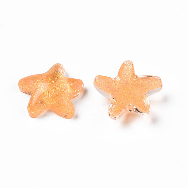

PandaHall Translucent Acrylic Cabochons, with Glitter Powder, Starfish, Saddle Brown, 20.5x21x7.5mm Acrylic Starfish