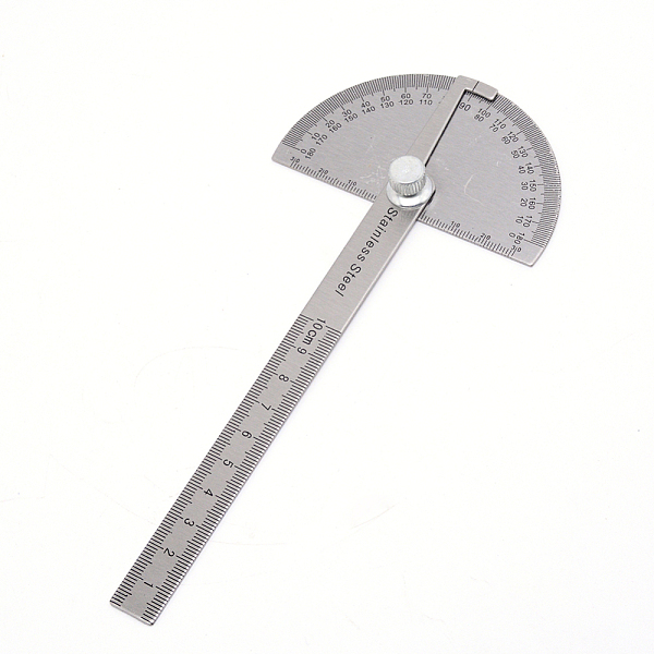 

PandaHall Stainless Steel Protractor Ruler, 0-180°/10cm, Stainless Steel Color, 198x53x13.5mm Stainless Steel