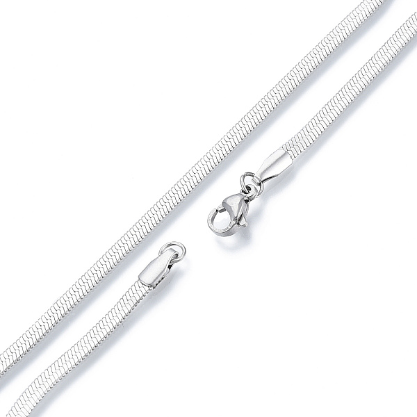 

PandaHall 304 Stainless Steel Herringbone Chains Necklace for Men, Stainless Steel Color, 17.72 inch(45cm), Wide: 3mm 304 Stainless Steel