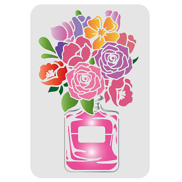 

PandaHall FINGERINSPIRE Flower Vase Stencil Stencils 11.7x8.3 inch Floral Flower Painting Stencil Plastic Flowers & Perfume Bottle Pattern...