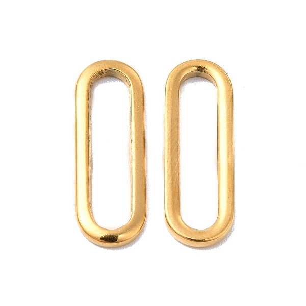 

PandaHall Ion Plating(IP) 304 Stainless Steel Link Rings, Oval, Real 18K Gold Plated, 18.5x6.5x1mm, Inner Diameter: 15.5x3mm 304 Stainless...