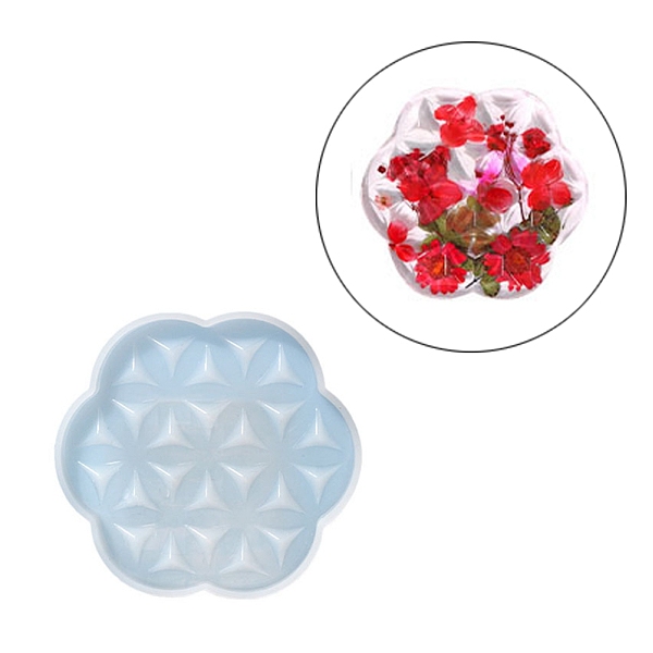 DIY Life Of Flower Textured Cup Mat Silicone Molds