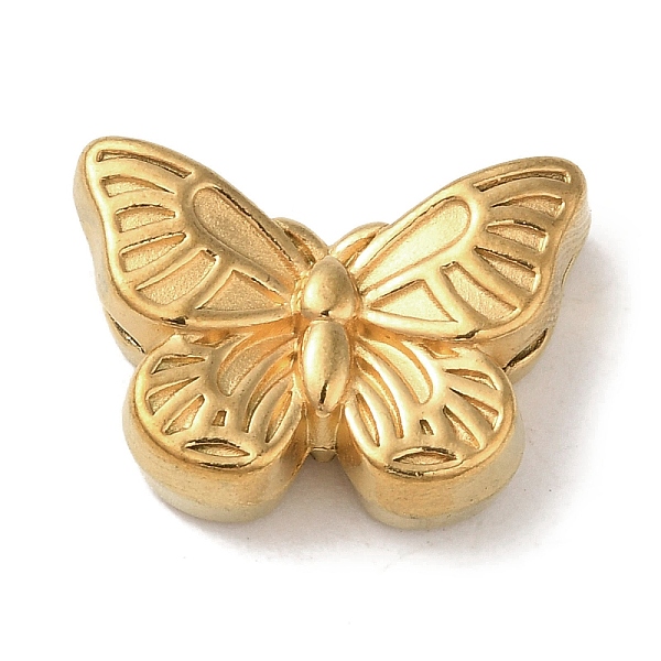 

PandaHall Ion Plating(IP) 304 Stainless Steel Beads, Butterfly, Golden, 13x18.5x6mm, Hole: 1mm 304 Stainless Steel Butterfly
