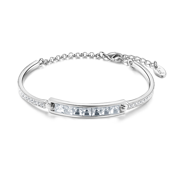 

PandaHall SHEGRACE Alloy Bangles, with Grade AAA Cubic Zirconia, Platinum, 150mm Cubic Zirconia Clear
