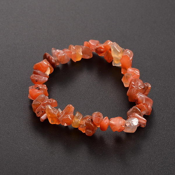 

PandaHall Chips Natural Carnelian Beaded Stretch Bracelets, 1-3/4 inch(4.5cm) Carnelian