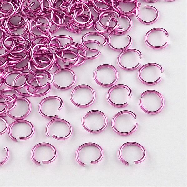 

PandaHall Aluminum Wire Open Jump Rings, Hot Pink, 20 Gauge, 6x0.8mm, Inner Diameter: 5mm, about 2150pcs/50g Aluminum Pink