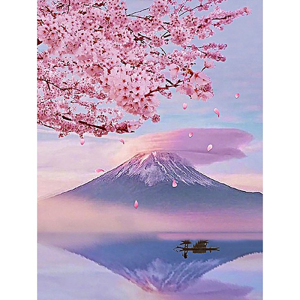 

PandaHall Landscape Diamond Painting Kits, Including Acrylic Board, Resin Rhinestones Bag, Diamond Sticky Pen, Tray Plate and Glue Clay...