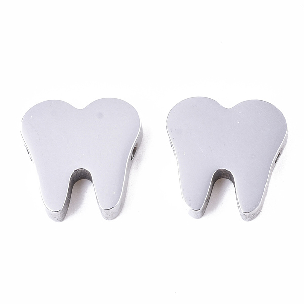 

PandaHall 304 Stainless Steel Beads, Tooth, Stainless Steel Color, 14x14x3mm, Hole: 2mm 304 Stainless Steel Others