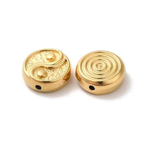

PandaHall 304 Stainless Steel Beads, Flat Round Yin-yang, Real 18K Gold Plated, 12x4.5mm, Hole: 1.4mm 304 Stainless Steel Yin-yang