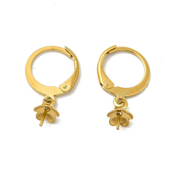 

PandaHall 304 Stainless Steel Leverback Earring Findings, for Half Drilled Beads, Golden, 21mm, Pin: 0.6mm 304 Stainless Steel