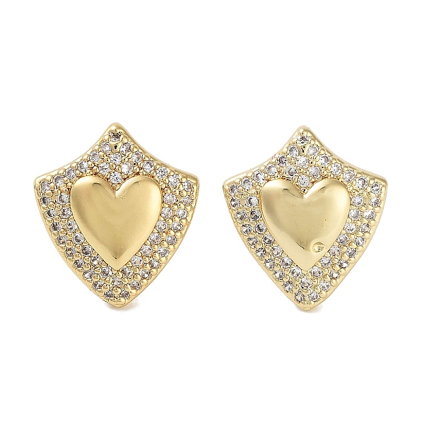 

PandaHall Brass Micro Pave Cubic Zirconia Stud Earrings for Women, Long-Lasting Plated, Cadmium Free & Lead Free, Real 18K Gold Plated..., Clear