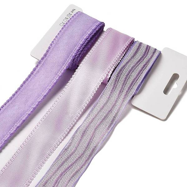

PandaHall 9 Yards 3 Styles Polyester Ribbon, for DIY Handmade Craft, Hair Bowknots and Gift Decoration, Lilac Color Palette, Lilac, 1~1-1/8..., Purple