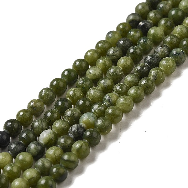 

PandaHall Natural Gemstone Beads, Taiwan Jade, Round, Olive, about 4mm in diameter, hole: 0.8mm, about 88pcs/strand, 15 inch TaiWan Jade..., Green
