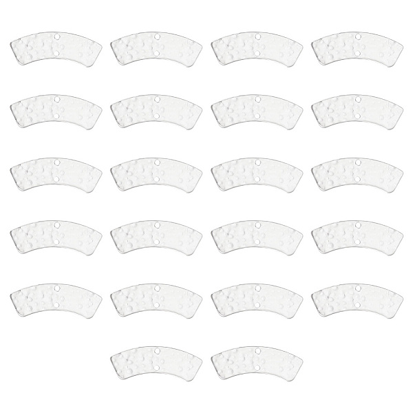 

PandaHall BENECREAT 22Pcs Brass Connector Charms, Curved Rectangle, Nickel Free, Real Platinum Plated, 10x28.5x1mm, Hole: 1.4mm Brass...