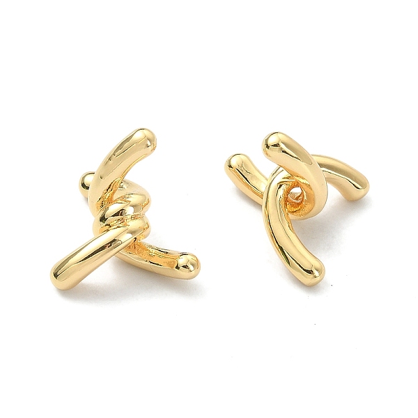 

PandaHall Brass Beads, Twist Knot, Real 18K Gold Plated, 15x15x11mm, Hole: 0.6mm Brass Twist