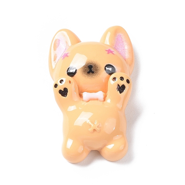 

PandaHall Opaque Resin Cabochons, Dog, Navajo White, 29x18x7mm Resin Dog