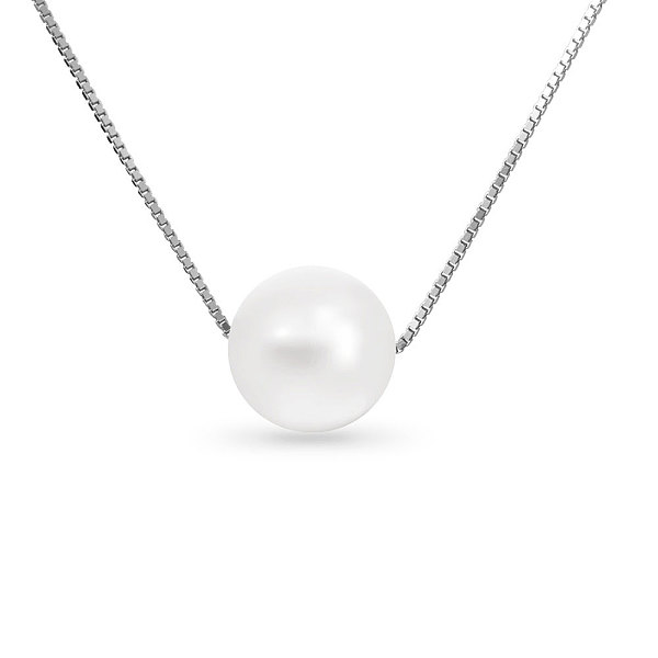 

PandaHall Simple Design 925 Sterling Silver Necklace, with Shell Pearl Pendant, Silver, 15.75 inch(40cm) Sterling Silver White