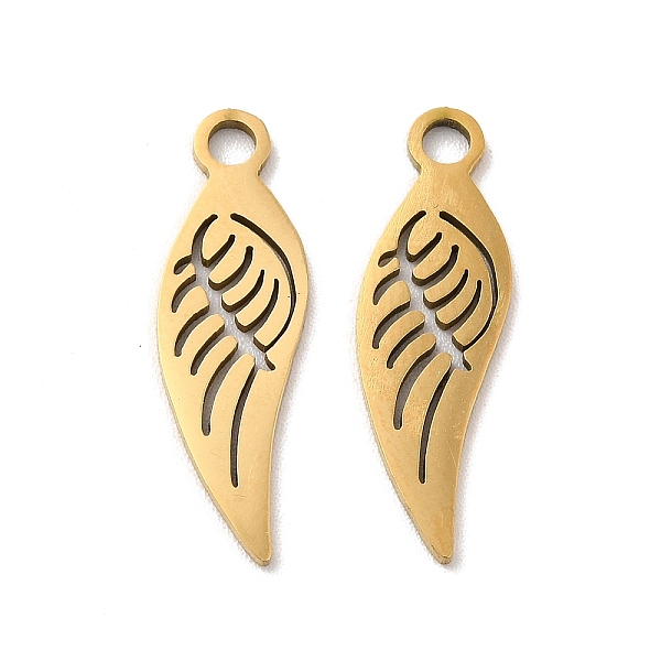 

PandaHall 201 Stainless Steel Pendants, Wing Charm, Golden, 22x7x1mm, Hole: 2mm 201 Stainless Steel Wing