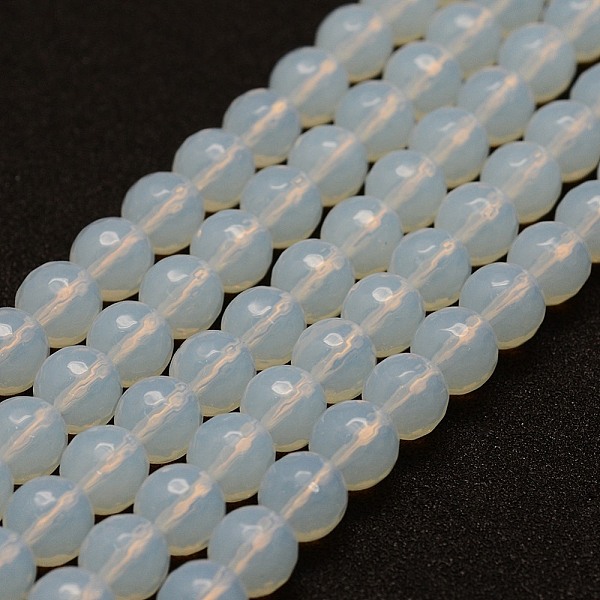 

PandaHall Opalite Bead Strands, Round, Faceted, 8mm, Hole: 1mm, about 49pcs/strand, 14.9 inch(38cm) Opalite Round