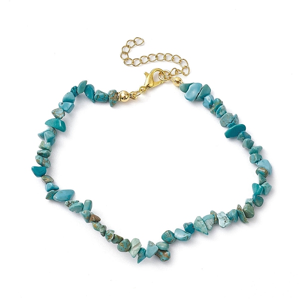 

PandaHall Natural Howlite Anklets, with Alloy Findings, Jewely for Women, 9 inch(22.8cm) Howlite