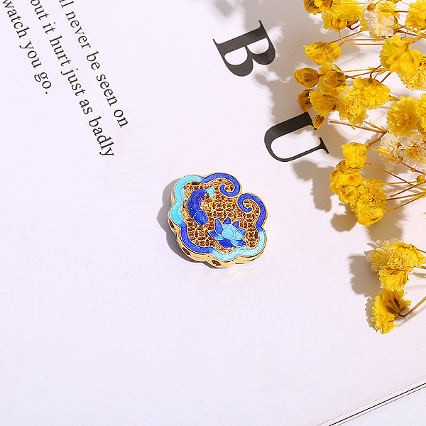 

PandaHall Brass Enamel Beads, Golden, Cloud, Fish, 18x21mm Brass+Enamel Fish