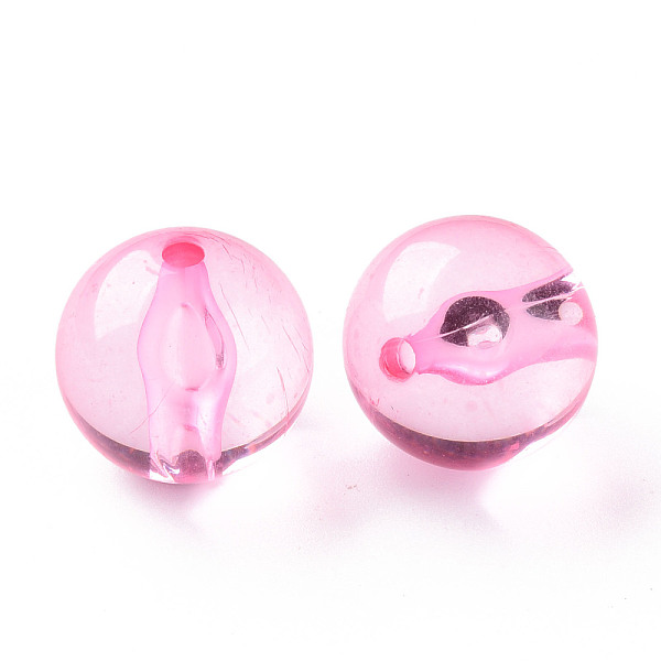 

PandaHall Transparent Acrylic Beads, Round, Hot Pink, 20x19mm, Hole: 3mm, about 111pcs/500g Acrylic Round