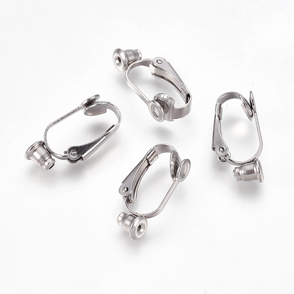 

PandaHall 304 Stainless Steel Clip-on Earring Converters Findings, for Non-Pierced Ears, Stainless Steel Color, 19~21x10x3.5mm 304 Stainless...