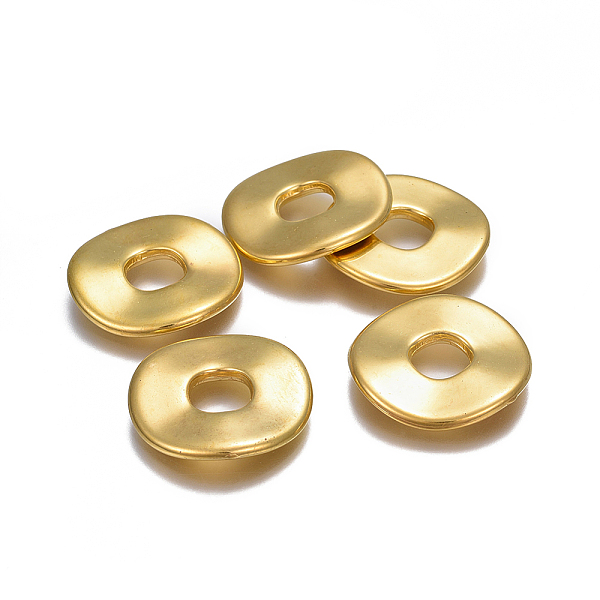 

PandaHall CCB Plastic Beads, Donut/Pi Disc, Golden, 24x2.5~3mm, Hole: 7.5~8mm Plastic Donut