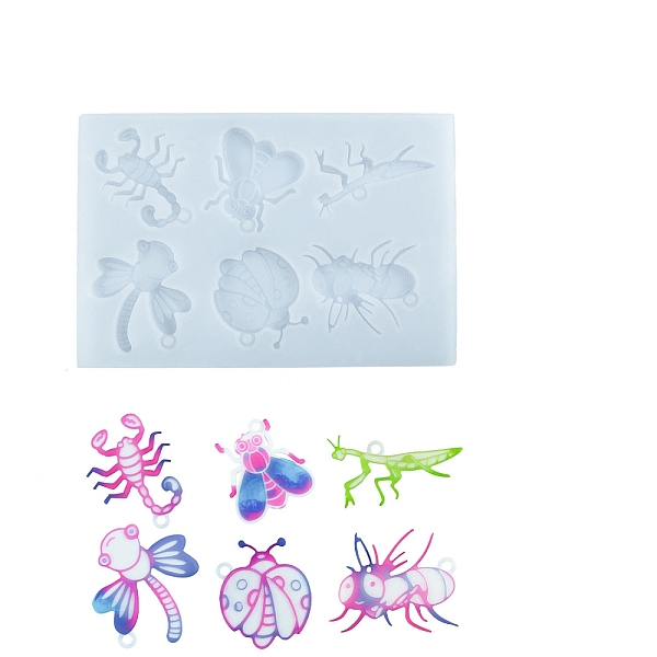 

PandaHall DIY Silhouette Silicone Pendant Molds, Resin Casting Molds, For UV Resin, Epoxy Resin Decoration Making, Insects, 139x207x7mm...