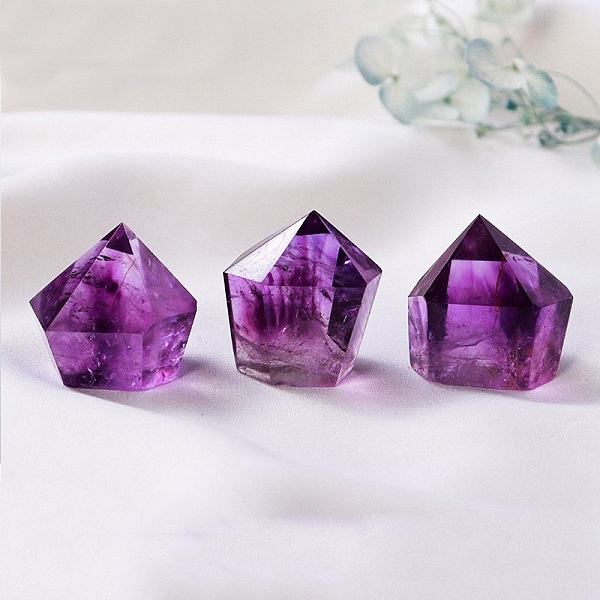 

PandaHall Tower Natural Amethyst Display Decorations, Healing Stone Wands, for Reiki Chakra Meditation Therapy Decos, Hexagon Prism, 15~30mm...