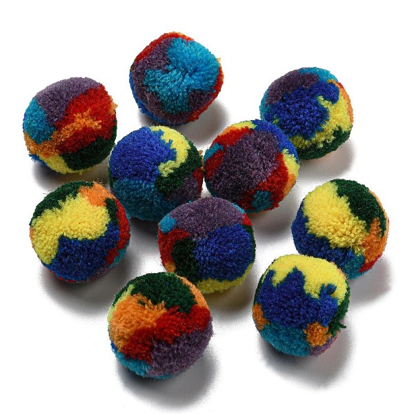 

PandaHall Cotton Pom Pom Balls, for Earrings and Headwear DIY Jewelry Accessories, Round, Colorful, 2.85~3cm Cotton Round