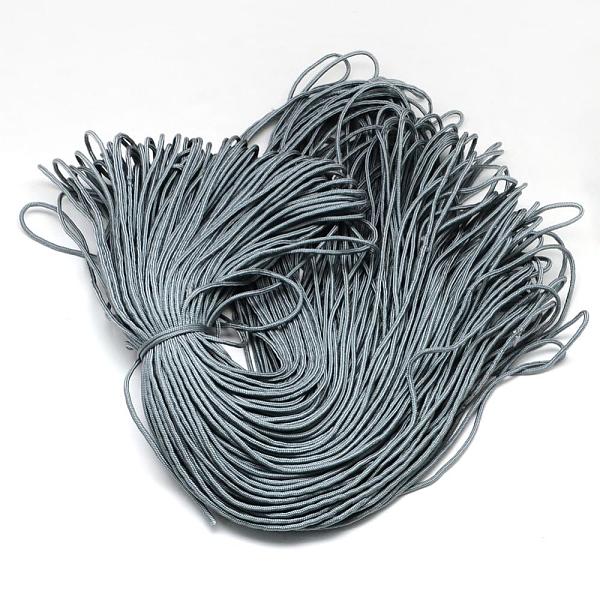 

PandaHall Polyester & Spandex Cord Ropes, 16-Ply, Gray, 2mm, about 109.36 yards(100m)/bundle Polyester Gray