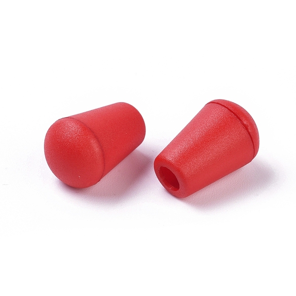 

PandaHall Plastic Detachable Bell Stopper Cord Ends, with Locking Lid Cap, for Backpack Drawstrings Accessories, Red, 18x12mm, Hole: 4.5mm...
