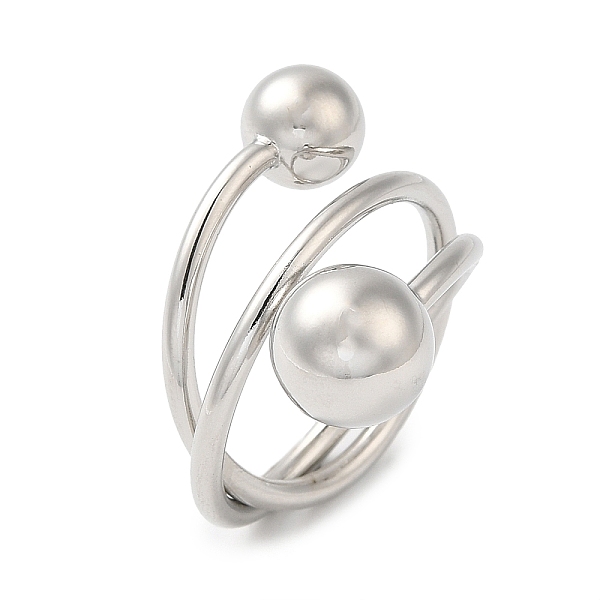 

PandaHall Rack Plating Brass Round Ball Cuff Rings, Wire Wrap Cross Ring, Cadmium Free & Lead Free, Platinum, US Size 8 1/4(18.3mm) Brass...