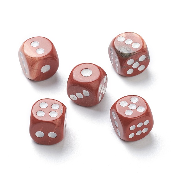

PandaHall Natural Red Jasper Cabochons, Dice, 15x15x15mm Red Jasper Dice