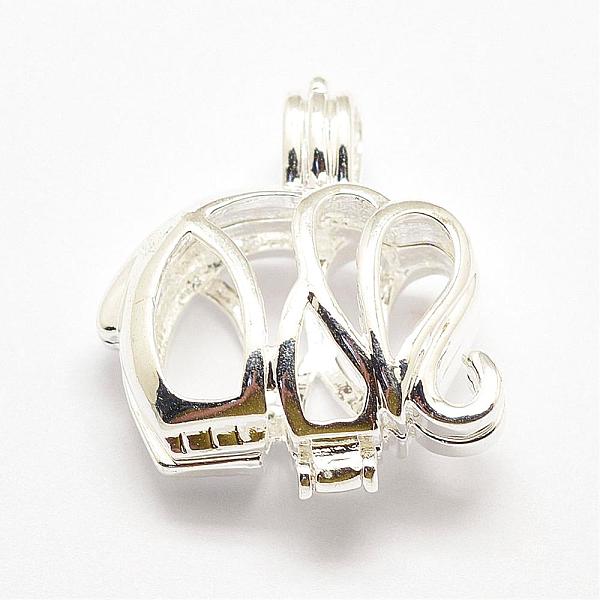 

PandaHall Brass Diffuser Locket Pendants, Cage Pendants, Elephant, Cadmium Free & Lead Free, Silver Color Plated, 25x22x10mm, Hole: 3.5x5mm...