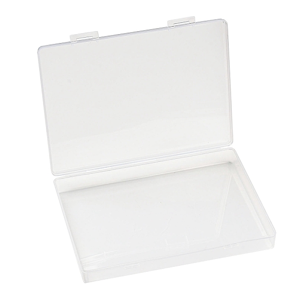 

PandaHall Transparent Plastic Bead Containers, with Hinged Lids, for Beads and More, Rectangle, Clear, 22.2x16x3.2cm Plastic Rectangle Clear