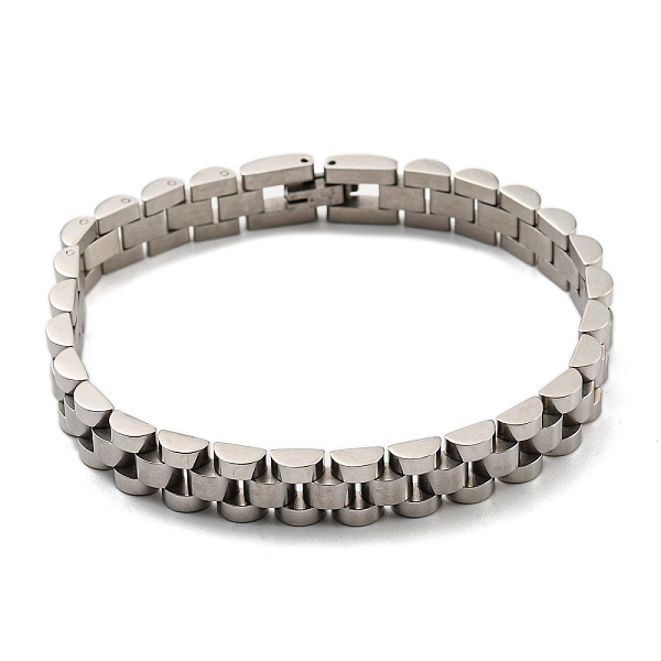

PandaHall 304 Stainless Steel Thick Link Chain Bracelet, Watch Band Chain Bracelet for Men Women, Stainless Steel Color, 8-1/4 inch(21cm)...