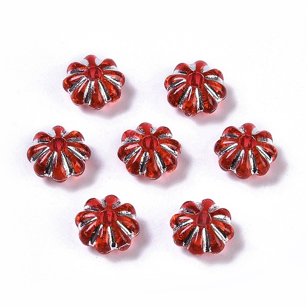 

PandaHall Acrylic Beads, Silver Metal Enlaced, Flower, Red, 6.5x6.5x3.5mm, Hole: 1.6mm, about 6250pcs/500g Acrylic Flower Red