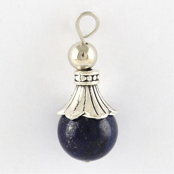 

PandaHall Natural Lapis Lazuli Pendants, with Alloy Findings, Antique Silver, Snowcone, Dyed, 29.5x12.5mm, Hole: 2.5mm Lapis Lazuli Cone