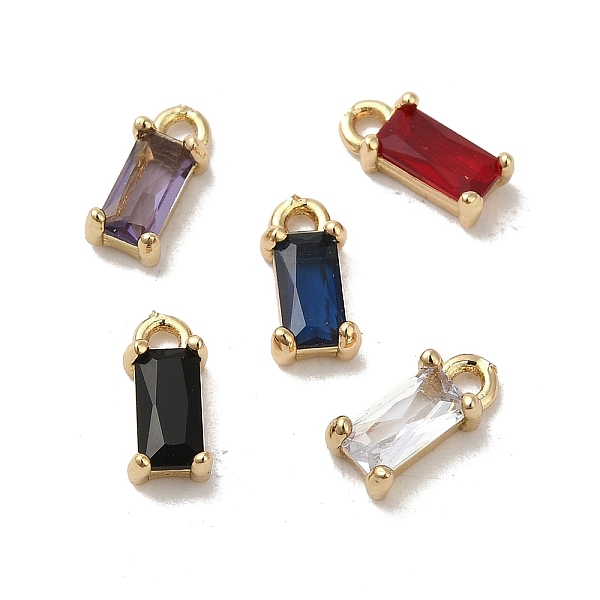 

PandaHall Light Gold Brass Glass Pendants, Rectangle, Light Gold, Mixed Color, 9x4x2.8mm, Hole: 1.2mm Brass+Glass Rectangle Multicolor