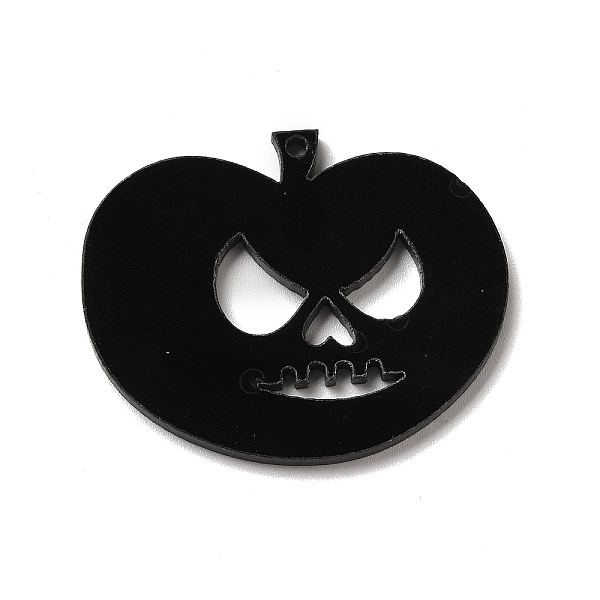 

PandaHall Halloween Opaque Acrylic Pendants, Pumpkin, 30x37x2mm, Hole: 1.6mm Acrylic Pumpkin Black