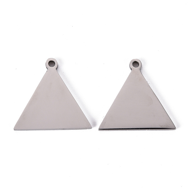 

PandaHall 201 Stainless Steel Pendants, Laser Cut, Triangle, Stainless Steel Color, 20x20.5x1.2mm, Hole: 1.6mm 201 Stainless Steel Triangle
