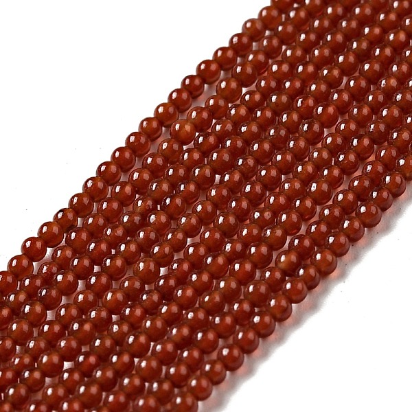 

PandaHall Natural Chalcedony Beads Strands, Round, 2mm, Hole: 0.3mm, about 223pcs/strand, 15.35''(39cm) Chalcedony Round