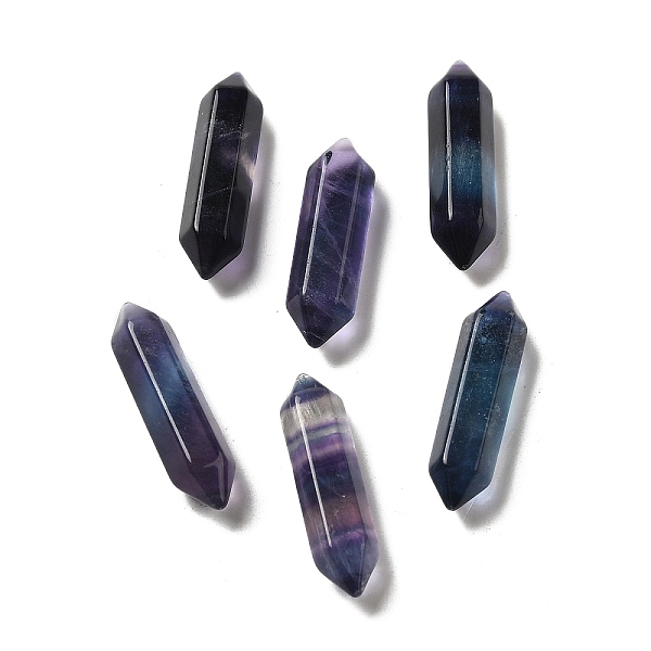 

PandaHall Double Point Tower Natural Fluorite Healing Stone Wands, for Reiki Chakra Meditation Therapy Decors, Hexagon Prism, 32~33x8.5x8mm...